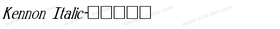 Kennon Italic字体转换